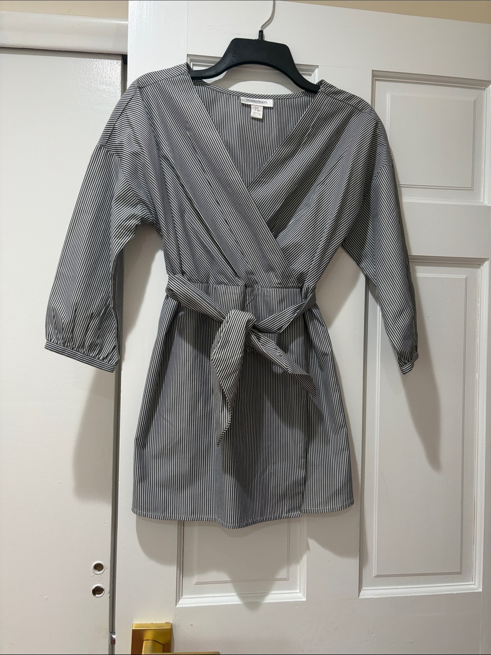 Striped Wrap Tunic with Belt. Size small maternity shirt.